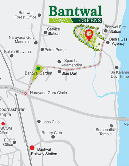 Bantwal Greens Location